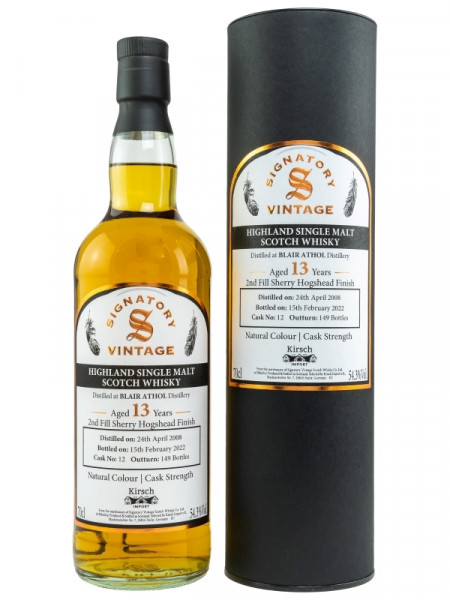 Blair Athol 13 Jahre 2008 - 2022 Cask 12 Signatory Vintage