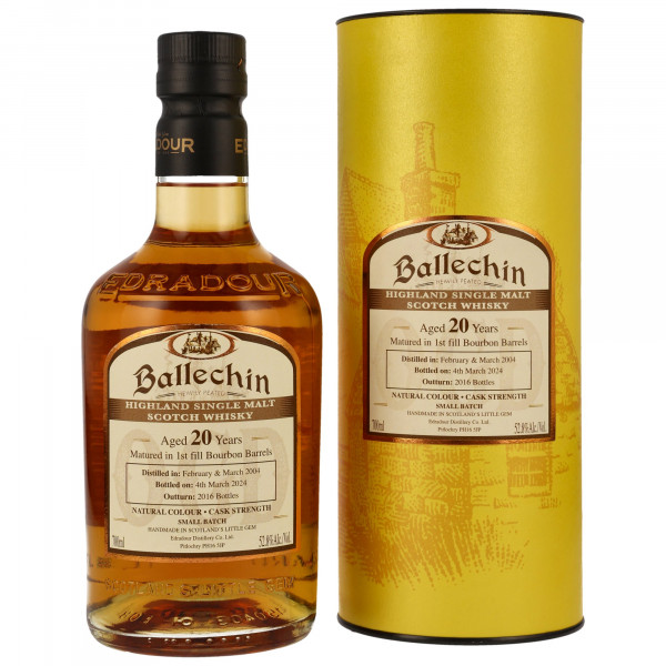 Ballechin 20 Jahre 2004 - 2024 First Fill Bourbon Cask Strength