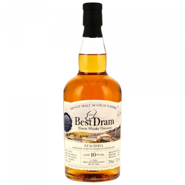 Bunnahabhain Staoisha 10 Jahre 2014 - 2024 1st Fill French West Indies Rum Barrel Best Dram