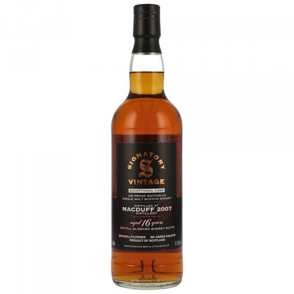 Macduff 16 Jahre Vintage 2007 Exceptional Cask Edition #3 100 Proof  Signatory Vintage