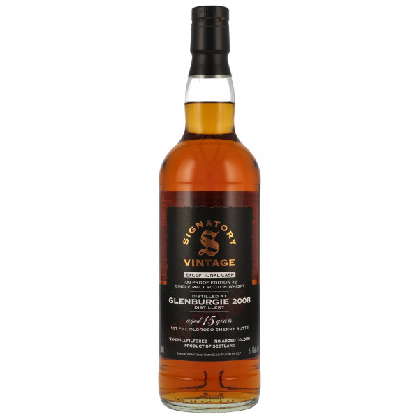 Glenburgie 15 Jahre Vintage 2008 Exceptional Cask Edition #2 100 Proof Signatory Vintage