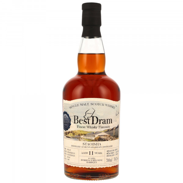 Bunnahabhain Staoisha 11 Jahre 2013 - 2024 1st Fill Red Wine Barrique Best Dram