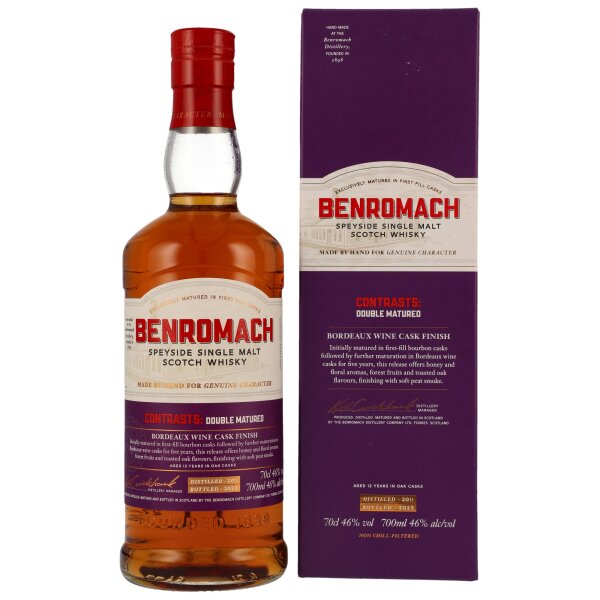Benromach 12 Jahre 2011 - 2023  Contrasts: Double Maturation 46% 0,7l