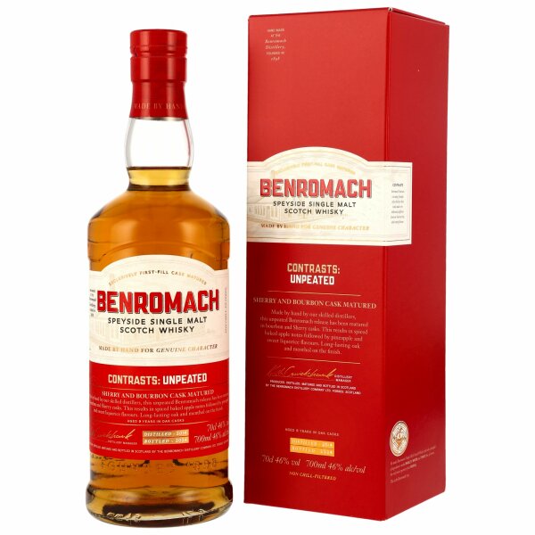 Benromach 9 Jahre 2014 - 2024 Contrasts: Unpeated 46% 0,7l
