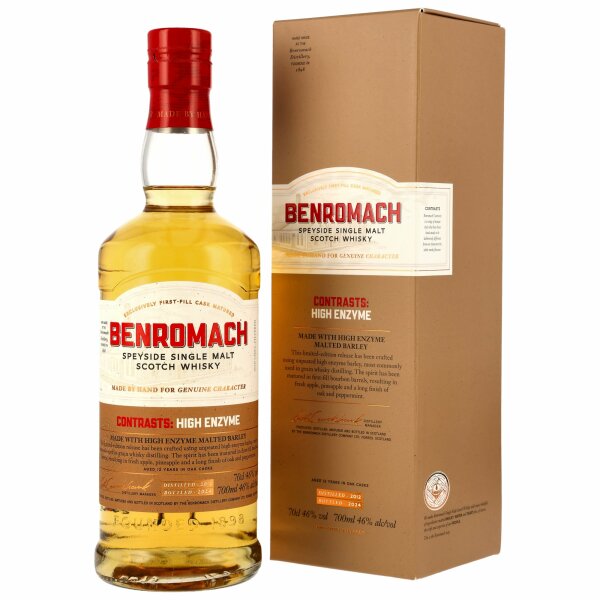 Benromach 12 Jahre 2012 - 2024  Contrasts: High Enzyme 46% 0,7l