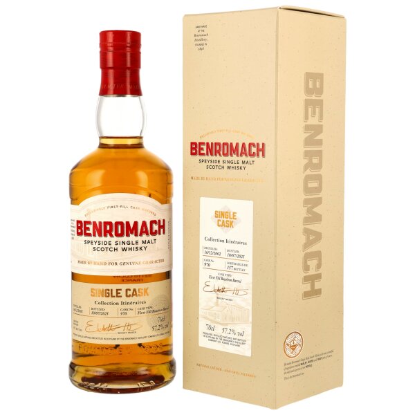 Benromach 22 Jahre 2002 - 2025 First Fill Bourbon Barrel 970 57,2% 0,7l
